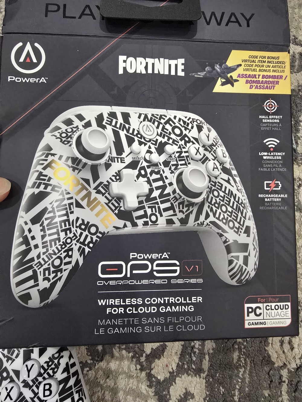 Fortnite OPS V1 Wireless Controller - White Black Graphic